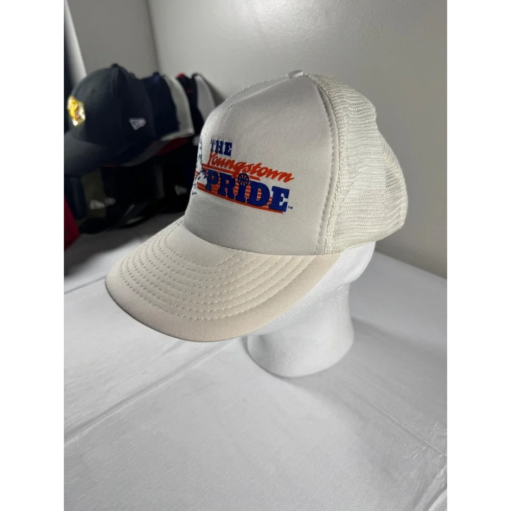 Vintage Youngstown Pride WBL Basketball Trucker Hat Mesh Snapback White Speedway